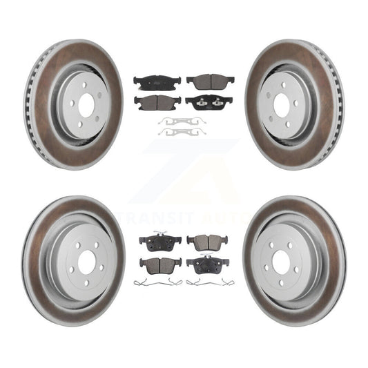 [Avant et Arrière] Disque et plaquette de frein pour Ford Edge With Red Painted Calipers KGF-103083