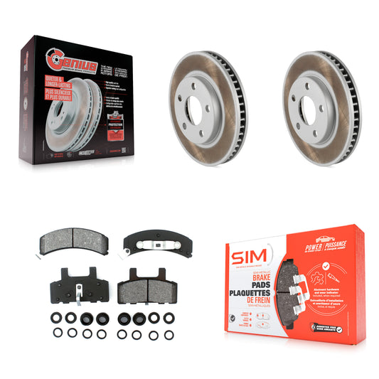 [Avant] Kit de disque (revêtu) et plaquette (semi-métallique) de frein pour Cadillac DeVille Fleetwood 60 Special Commercial Chassis KGS-100004