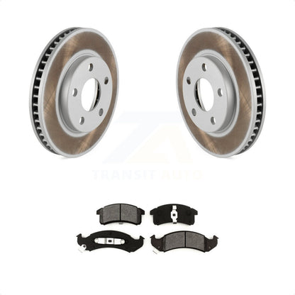 [Avant] Kit de disque (revêtu) et plaquette (semi-métallique) de frein pour Buick LeSabre Pontiac Chevrolet Camaro Oldsmobile Cadillac 88 DeVille Bonneville Firebird Park Avenue Eldorado Seville 98 APV KGS-100006 par Transit Auto