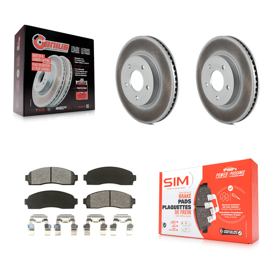 [Avant] Kit de disque (revêtu) et plaquette (semi-métallique) de frein pour Saturn Vue Chevrolet Equinox Pontiac Torrent KGS-100022