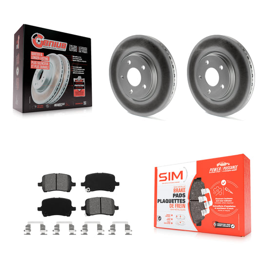 [Avant] Kit de disque (revêtu) et plaquette (semi-métallique) de frein pour Chevrolet Cobalt Malibu Saturn Ion HHR Pontiac G6 Pursuit KGS-100025