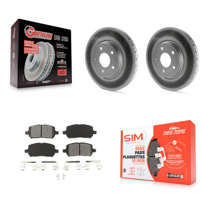 [Avant] Kit de disque (revêtu) et plaquette (semi-métallique) de frein pour 2010 Pontiac G5 avec Rear Brakes KGS-100027