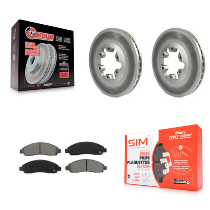 [Avant] Kit de disque (revêtu) et plaquette (semi-métallique) de frein pour Chevrolet Colorado GMC Canyon Isuzu i-290 i-280 i-370 i-350 KGS-100031