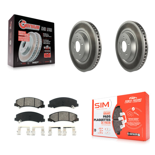 [Avant] Kit de disque (revêtu) et plaquette (semi-métallique) de frein pour Chevrolet Buick Lucerne Impala Cadillac DTS Limited LaCrosse Allure KGS-100043
