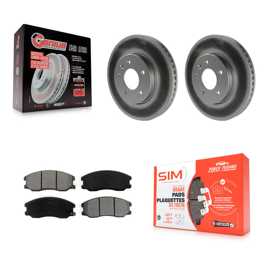 [Avant] Kit de disque (revêtu) et plaquette (semi-métallique) de frein pour Chevrolet Equinox Saturn Vue Captiva Sport Pontiac Torrent Suzuki XL-7 KGS-100047