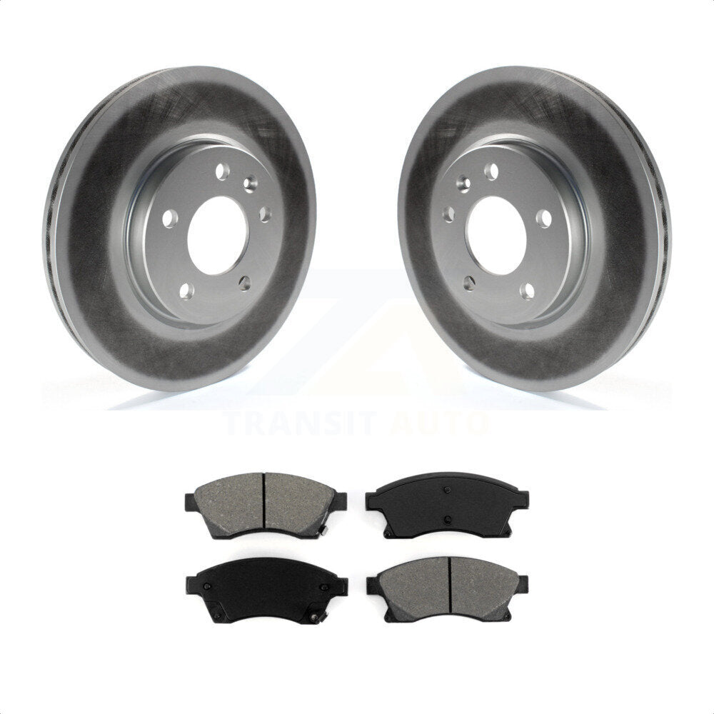 [Avant] Kit de disque (revêtu) et plaquette (semi-métallique) de frein pour Chevrolet Cruze Buick Verano Volt Orlando KGS-100060 par Transit Auto