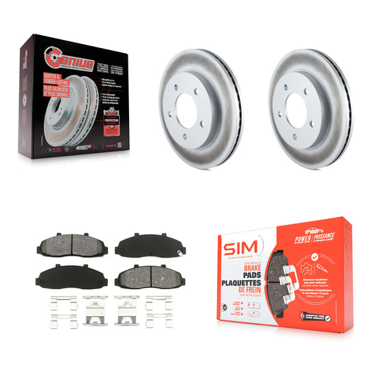[Avant] Kit de disque (revêtu) et plaquette (semi-métallique) de frein pour Ford F-150 Heritage 4WD KGS-100073