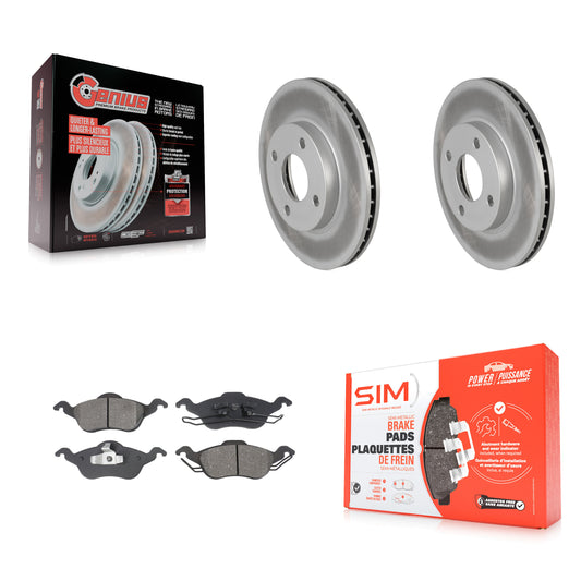 [Avant] Kit de disque (revêtu) et plaquette (semi-métallique) de frein pour Ford Focus KGS-100078