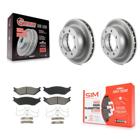 [Avant] Kit de disque (revêtu) et plaquette (semi-métallique) de frein pour Ford F-550 Super Duty F-450 KGS-100079
