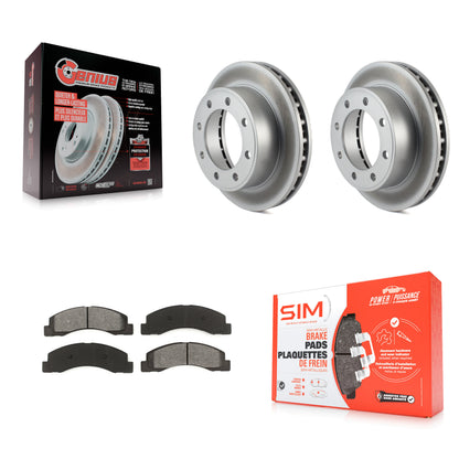 [Avant] Kit de disque (revêtu) et plaquette (semi-métallique) de frein pour Ford F-250 Super Duty F-350 Excursion KGS-100080