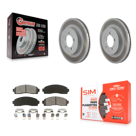 [Avant] Kit de disque (revêtu) et plaquette (semi-métallique) de frein pour Ford Explorer Mercury Mountaineer KGS-100081
