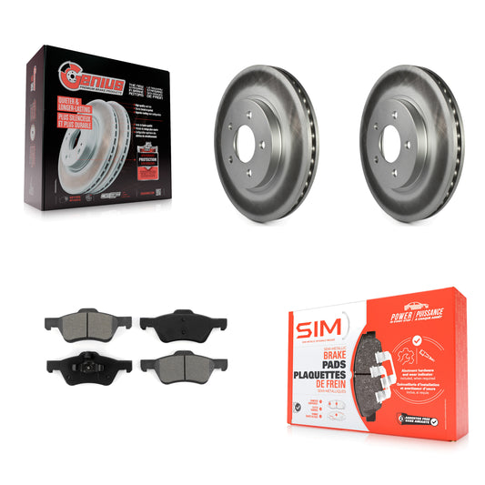 [Avant] Kit de disque (revêtu) et plaquette (semi-métallique) de frein pour Ford Escape Mercury Mariner Mazda Tribute KGS-100090