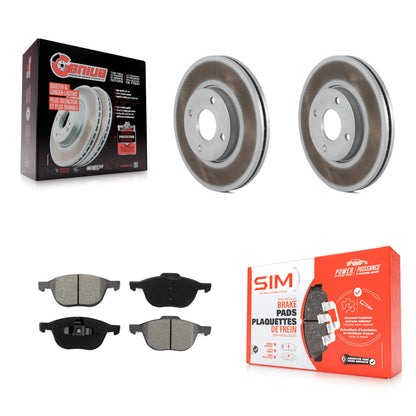 [Avant] Kit de disque (revêtu) et plaquette (semi-métallique) de frein pour 2005-2007 Ford Focus KGS-100099