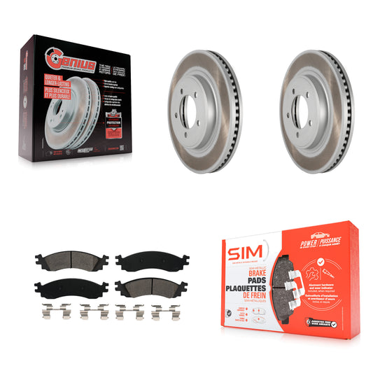 [Avant] Kit de disque (revêtu) et plaquette (semi-métallique) de frein pour Ford Explorer Sport Trac Mercury Mountaineer KGS-100102