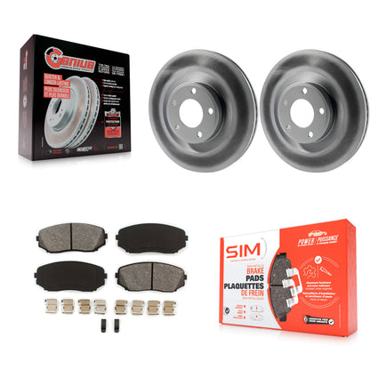 [Avant] Kit de disque (revêtu) et plaquette (semi-métallique) de frein pour Ford Edge Lincoln MKX KGS-100106