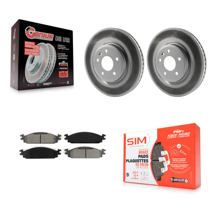 [Avant] Kit de disque (revêtu) et plaquette (semi-métallique) de frein pour 2009-2010 Lincoln MKS KGS-100113