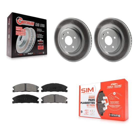 [Avant] Kit de disque (revêtu) et plaquette (semi-métallique) de frein pour 2013 Ford Explorer Sport avec Heavy Duty Brakes KGS-100115