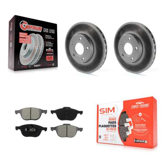 [Avant] Kit de disque (revêtu) et plaquette (semi-métallique) de frein pour Ford Focus C-Max KGS-100120