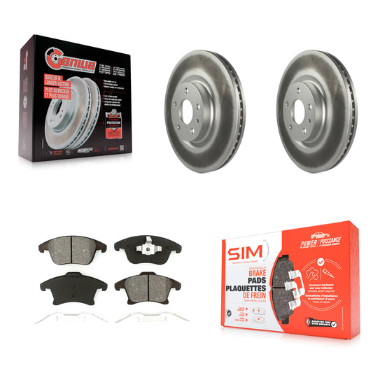 [Avant] Kit de disque (revêtu) et plaquette (semi-métallique) de frein pour Ford Fusion Lincoln MKZ KGS-100123