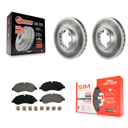 [Avant] Kit de disque (revêtu) et plaquette (semi-métallique) de frein pour Ford Transit-250 Transit-350 Transit-150 KGS-100125