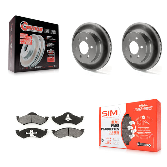 [Avant] Kit de disque (revêtu) et plaquette (semi-métallique) de frein pour Dodge Durango Dakota KGS-100129