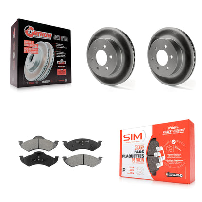[Avant] Kit de disque (revêtu) et plaquette (semi-métallique) de frein pour 2000-2002 Dodge Dakota Durango KGS-100130