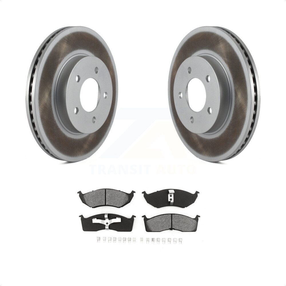 [Avant] Kit de disque (revêtu) et plaquette (semi-métallique) de frein pour Chrysler Dodge Intrepid 300M Concorde LHS KGS-100131 par Transit Auto