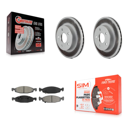 [Avant] Kit de disque (revêtu) et plaquette (semi-métallique) de frein pour 1999-2002 Jeep Grand Cherokee avec Teves & ATE Caliper KGS-100132