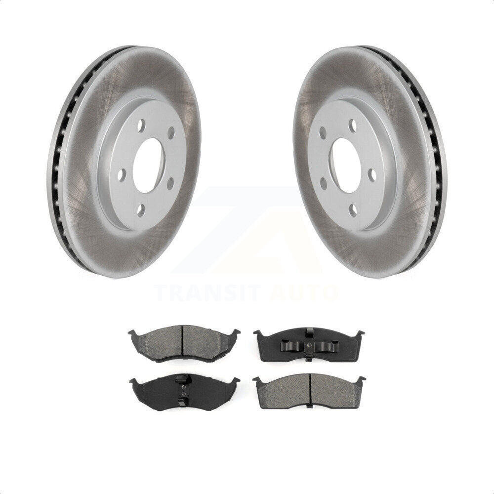 [Avant] Kit de disque (revêtu) et plaquette (semi-métallique) de frein pour Neon Dodge Plymouth Chrysler SX 2.0 KGS-100134 par Transit Auto