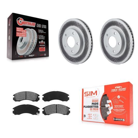 [Avant] Kit de disque (revêtu) et plaquette (semi-métallique) de frein pour 2000 Mitsubishi Eclipse 3.0L KGS-100135