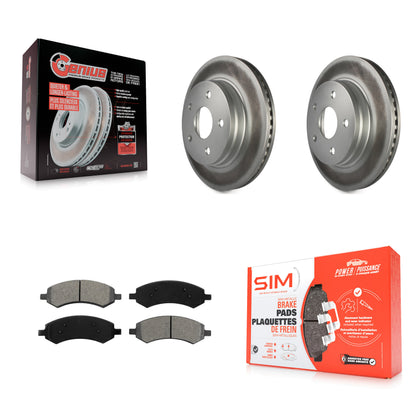 [Avant] Kit de disque (revêtu) et plaquette (semi-métallique) de frein pour Ram 1500 Dodge Classic Durango Chrysler Aspen KGS-100145