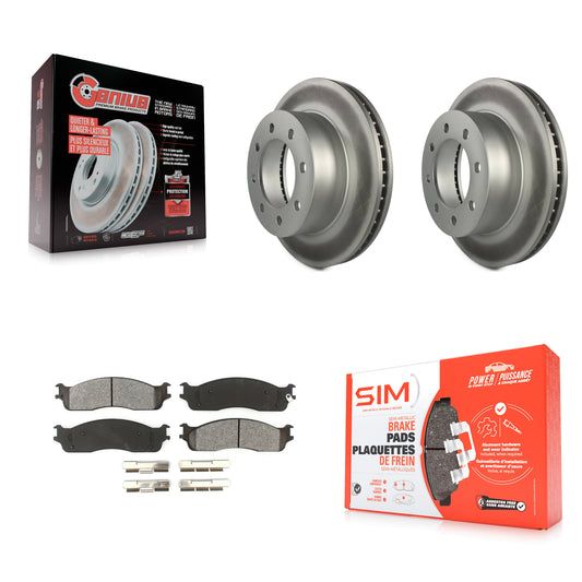 [Avant] Kit de disque (revêtu) et plaquette (semi-métallique) de frein pour Dodge Ram 2500 1500 3500 KGS-100147