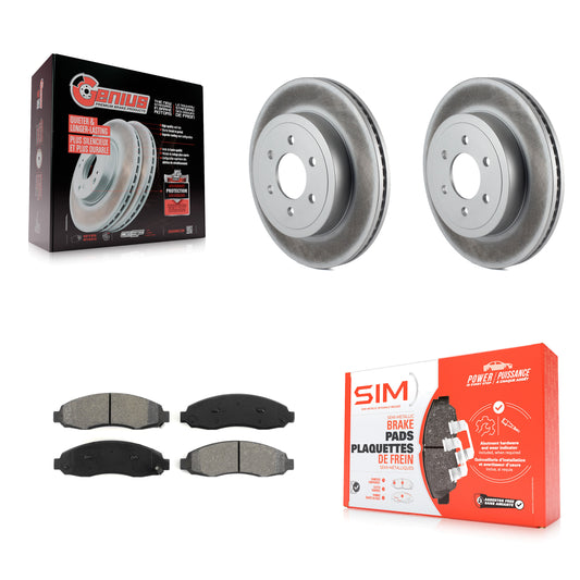 [Avant] Kit de disque (revêtu) et plaquette (semi-métallique) de frein pour 2003-2004 Dodge Dakota KGS-100148