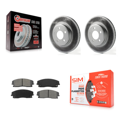 [Avant] Kit de disque (revêtu) et plaquette (semi-métallique) de frein pour Dodge Charger Chrysler 300 Challenger Magnum KGS-100150