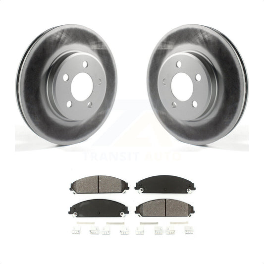 [Avant] Kit de disque (revêtu) et plaquette (semi-métallique) de frein pour Dodge Charger Chrysler 300 Challenger KGS-100151 par Transit Auto
