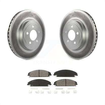 [Avant] Kit de disque (revêtu) et plaquette (semi-métallique) de frein pour Dodge Charger Chrysler 300 Challenger Magnum KGS-100152 par Transit Auto