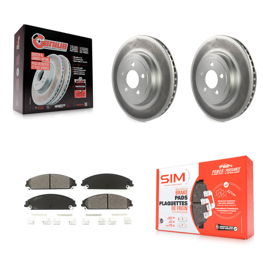 [Avant] Kit de disque (revêtu) et plaquette (semi-métallique) de frein pour Dodge Charger Chrysler 300 Challenger Magnum KGS-100152