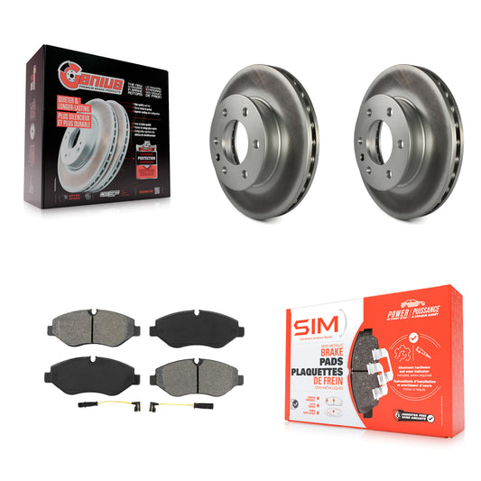 [Avant] Kit de disque (revêtu) et plaquette (semi-métallique) de frein pour Sprinter 2500 Mercedes-Benz Freightliner Dodge KGS-100160