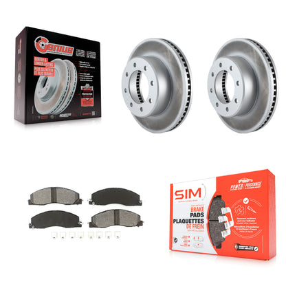 [Avant] Kit de disque (revêtu) et plaquette (semi-métallique) de frein pour Ram 2500 3500 1500 Dodge KGS-100164