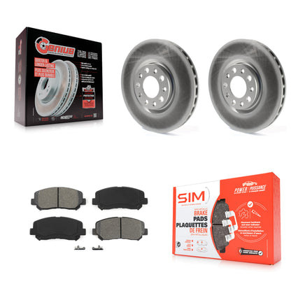 [Avant] Kit de disque (revêtu) et plaquette (semi-métallique) de frein pour Dodge Dart Chrysler 200 KGS-100171