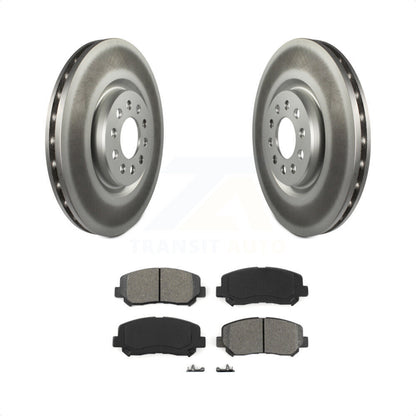 [Avant] Kit de disque (revêtu) et plaquette (semi-métallique) de frein pour 2014-2017 Jeep Cherokee avec Single Piston Caliper KGS-100172 par Transit Auto