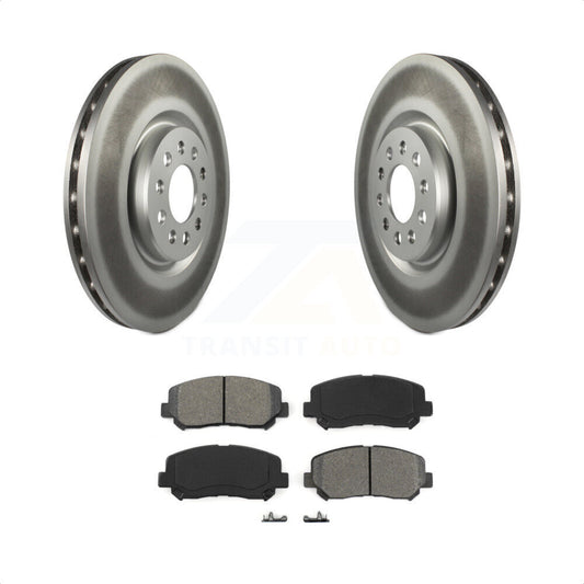 [Avant] Kit de disque (revêtu) et plaquette (semi-métallique) de frein pour 2014-2017 Jeep Cherokee avec Single Piston Caliper KGS-100172 par Transit Auto