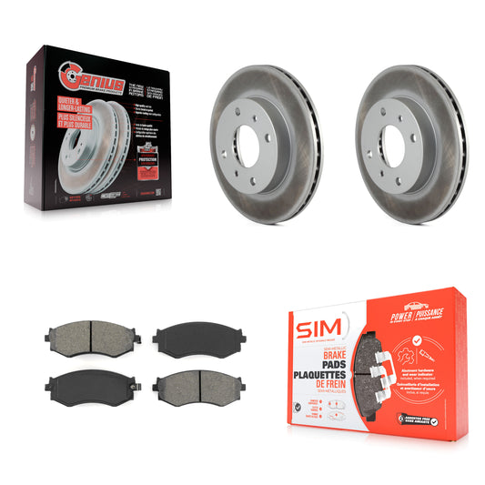 [Avant] Kit de disque (revêtu) et plaquette (semi-métallique) de frein pour Nissan Sentra 240SX Stanza INFINITI G20 Axxess KGS-100173
