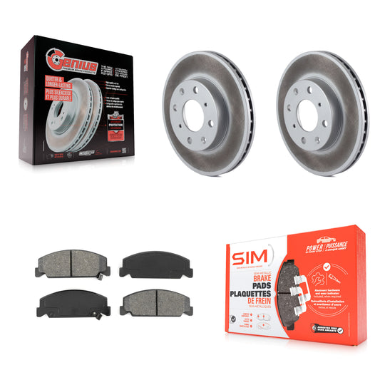 [Avant] Kit de disque (revêtu) et plaquette (semi-métallique) de frein pour Honda Civic del Sol CRX KGS-100180