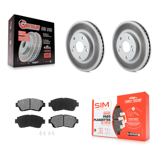 [Avant] Kit de disque (revêtu) et plaquette (semi-métallique) de frein pour Toyota Camry Sienna Avalon Lexus ES300 KGS-100184