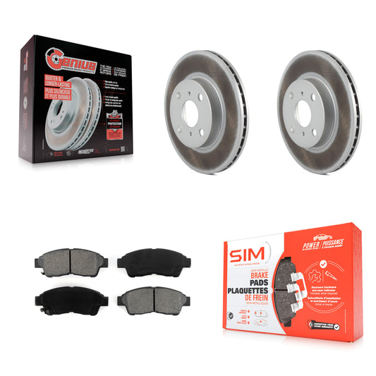 [Avant] Kit de disque (revêtu) et plaquette (semi-métallique) de frein pour 1993-1997 Toyota Corolla Geo Prizm KGS-100190