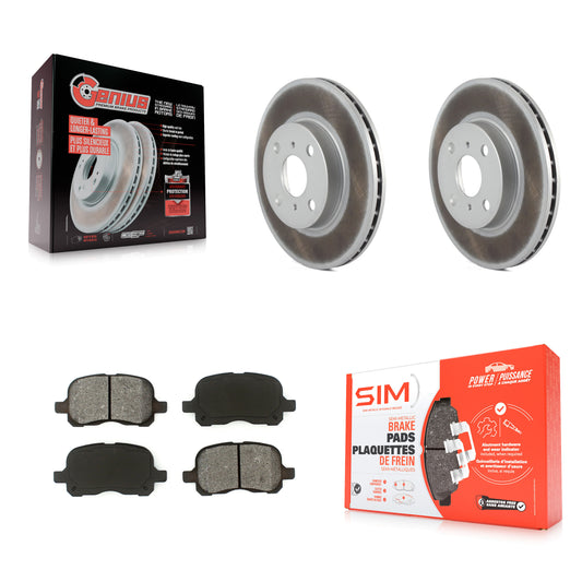 [Avant] Kit de disque (revêtu) et plaquette (semi-métallique) de frein pour 1998-2002 Toyota Corolla Chevrolet Prizm KGS-100191