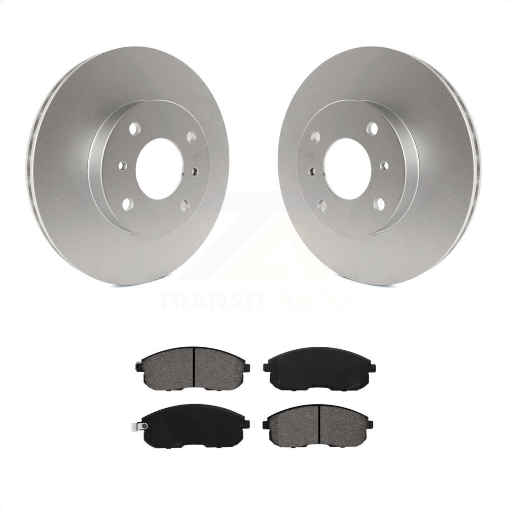 [Avant] Kit de disque (revêtu) et plaquette (semi-métallique) de frein pour Nissan Sentra Altima INFINITI G20 KGS-100193 par Transit Auto