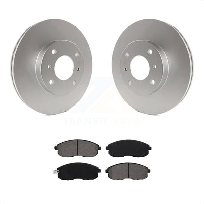[Avant] Kit de disque (revêtu) et plaquette (semi-métallique) de frein pour Nissan Sentra Altima INFINITI G20 KGS-100193 par Transit Auto