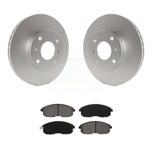 [Avant] Kit de disque (revêtu) et plaquette (semi-métallique) de frein pour Nissan Sentra Altima INFINITI G20 KGS-100193 par Transit Auto